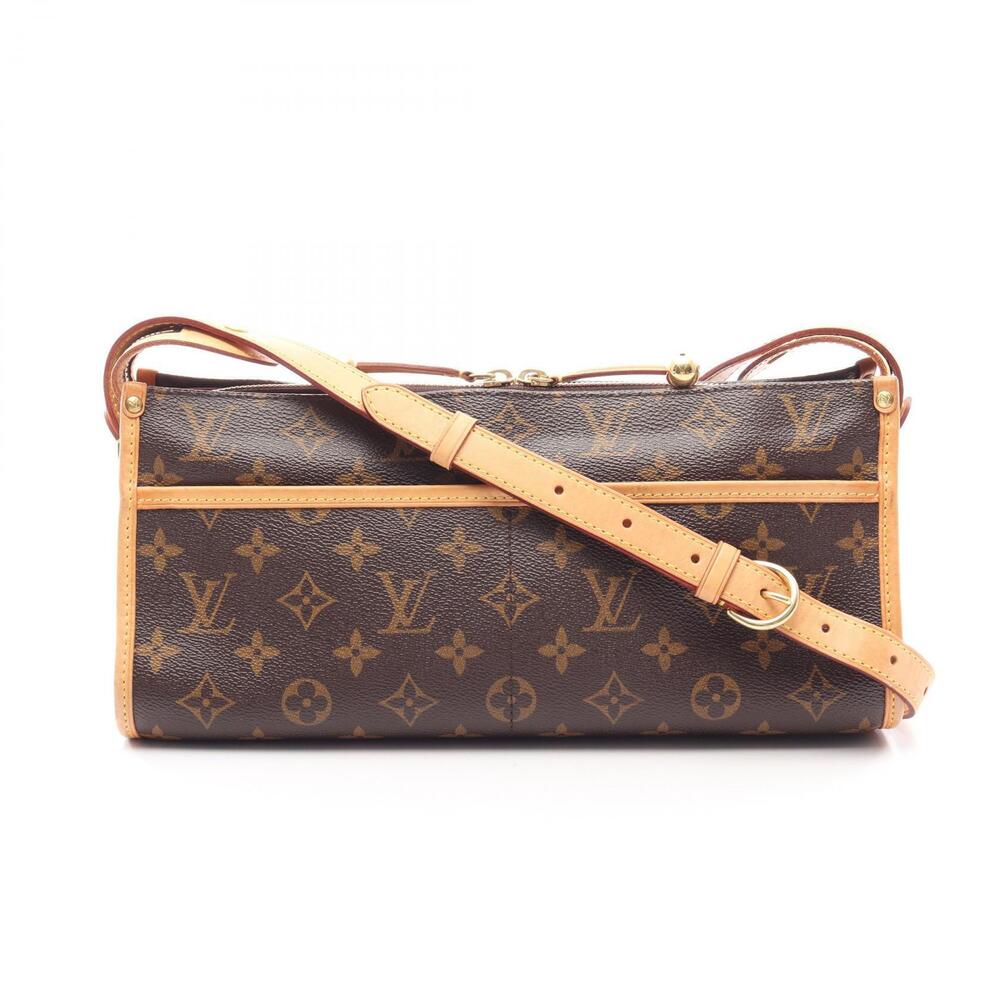 Louis Vuitton Popincourt Long Shoulder Bag Canvas Leather Monogram Brown